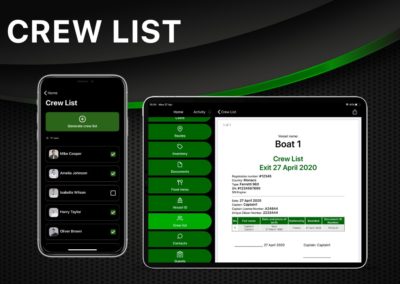 Generate and manage crew list | Yacht Manager App