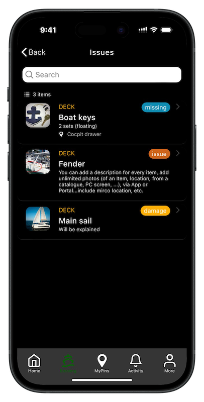 Charter Manager App - check-in issues